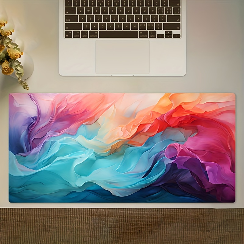 Office Desk Tech Accessories - Mouse Pad Grande Abstrato Colorido, Tapete