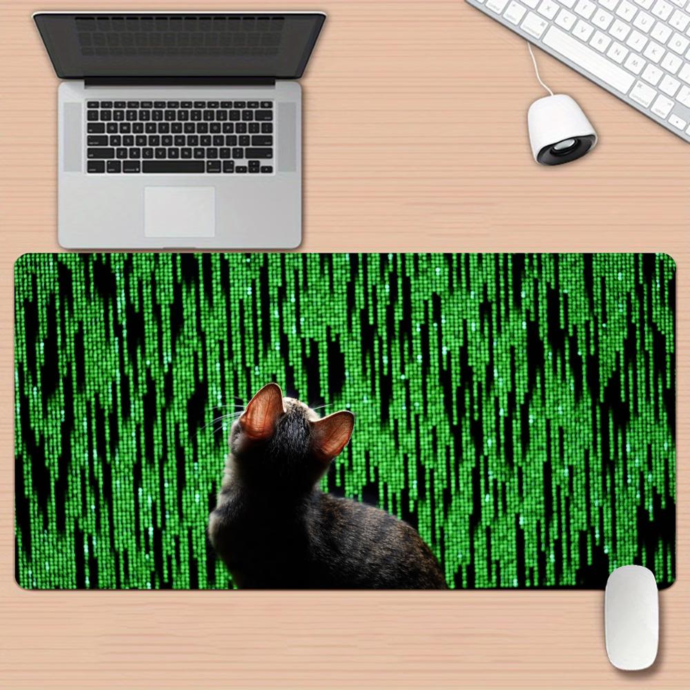 Office Desk Tech Accessories - Tech Matrix Code Cat Art, tapete