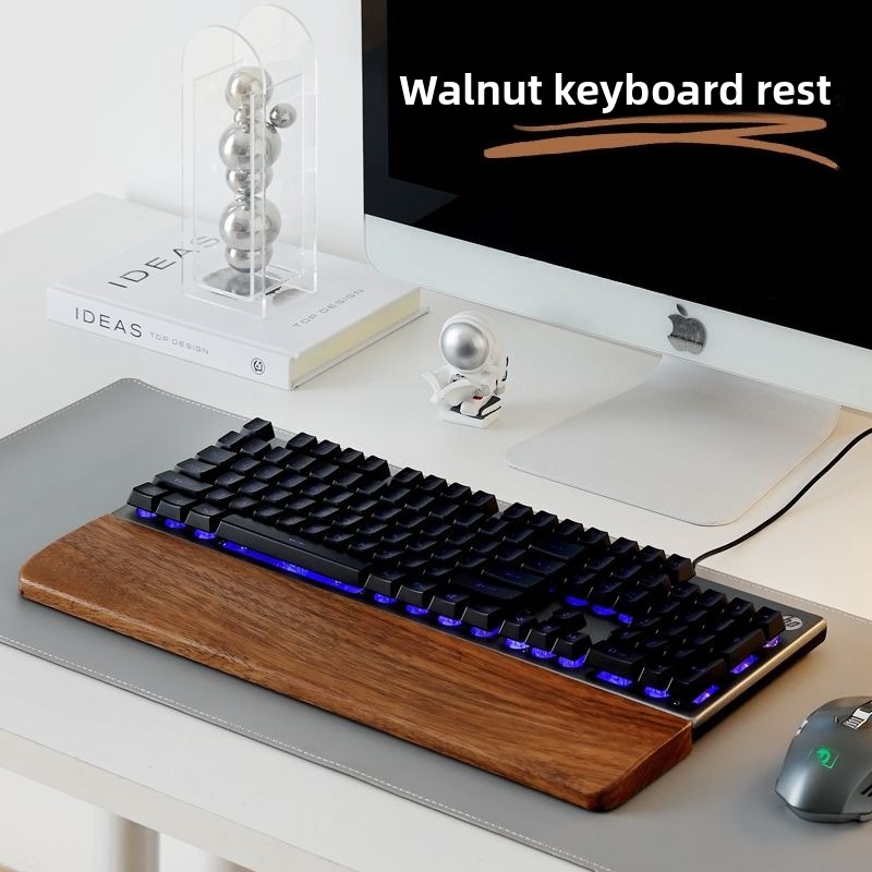 Tech For Office - Teclado de madeira maciça descanso de