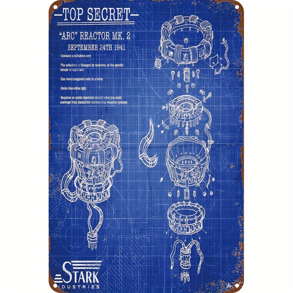 Tech Office Wall Art - CIFBUY Placa de Metal Decorativa Retrô