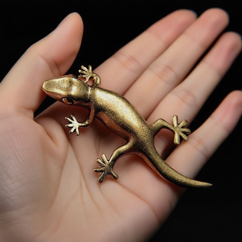 Tech For Office - Feito à mão bronze retro gecko