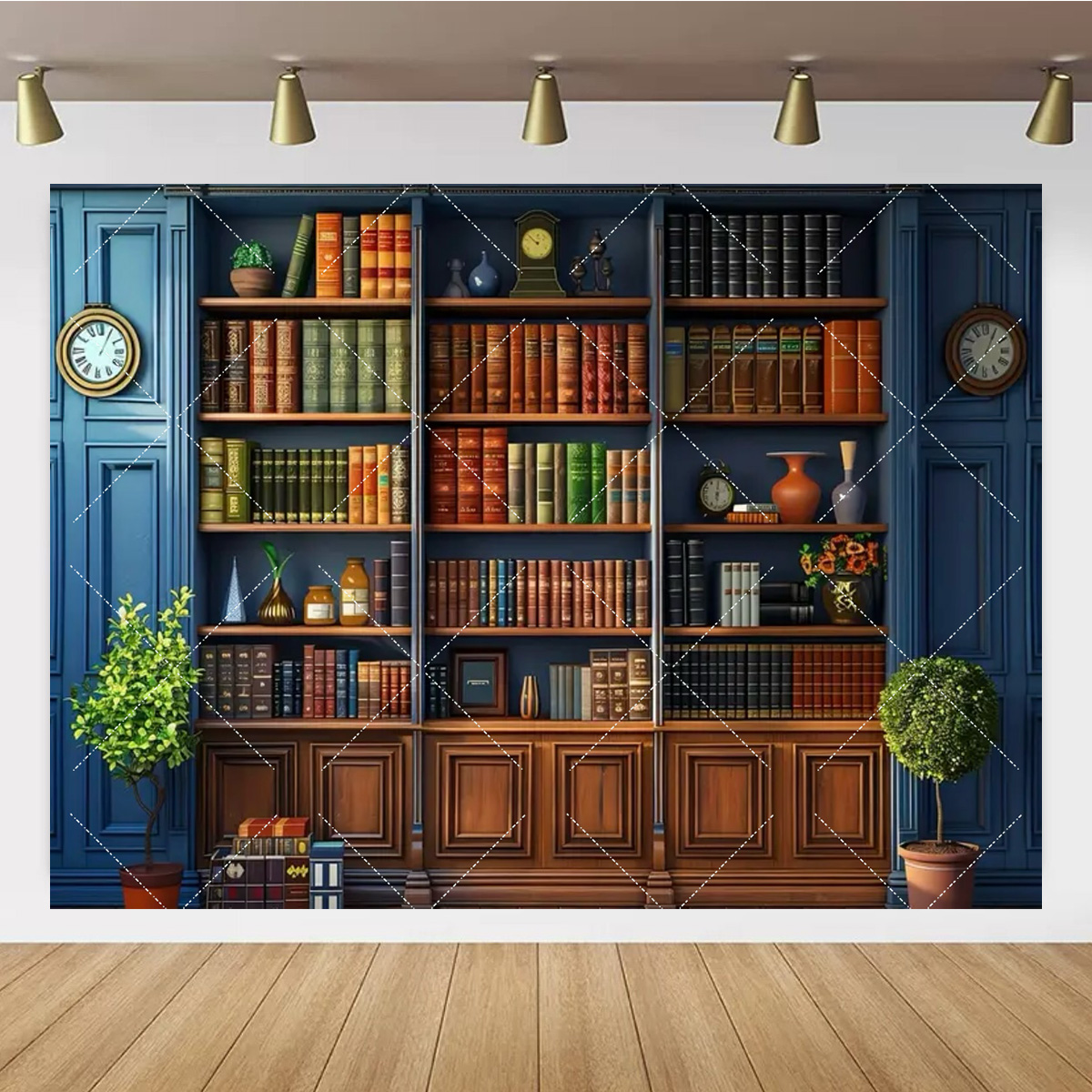Estante de livros vintage de m - Office Tech Background avaliação e preço