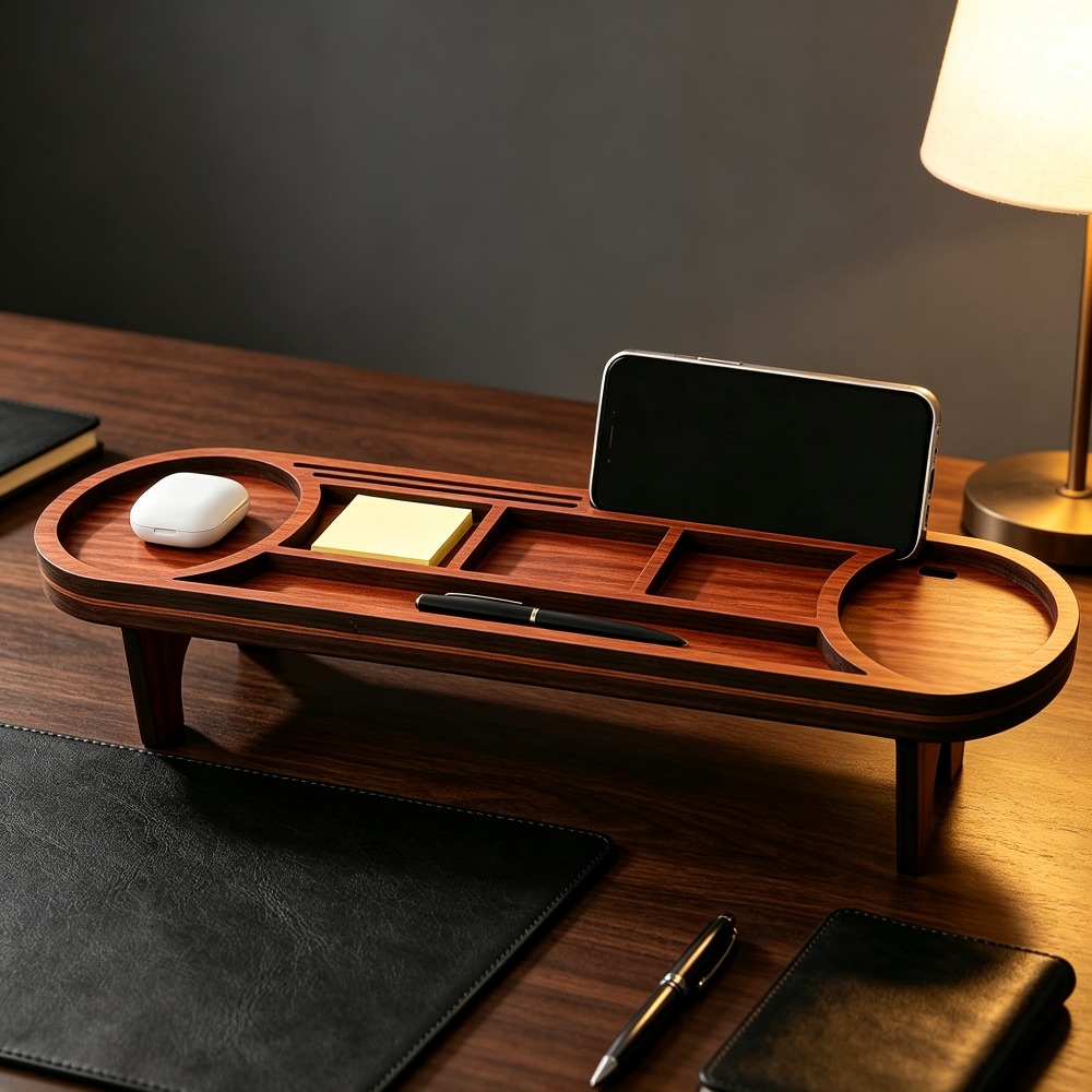 Organizador de Mesa de Madeira - Office Tech Accessories avaliação e preço